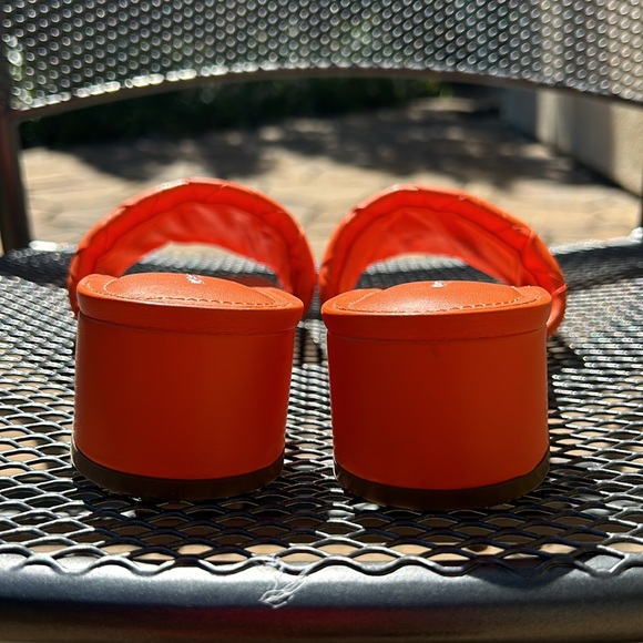 Orange basket weave slides mules - Picture 5 of 7